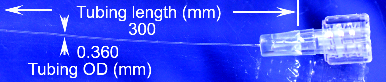 PE-360 microcatheter 300 mm connected to female Luer